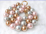 12mm Multi-color South Sea Shell Pearls Necklace