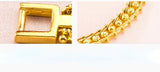 24k Yellow Plated Fishbone Bracelet for Women