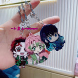 Kimetsu no Yaiba Anime Acrylic Key Chains - Cartoon Keyring Pendant
