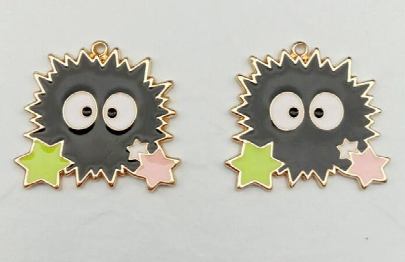 50pcs Totoro Enamel Charm Pendants DIY Jewelry Making