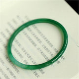 Natural Agate Chalcedony Thin Green Bracelet Princess Jewelry Gift