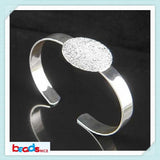 Flat Unique Brass Bracelet Base - ID4737