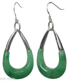 925 Sterling Silver Hoop Earrings with Gems