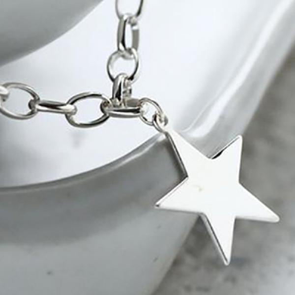 Korea Style Silver 925 Pentagram Bracelet Female Jewelry