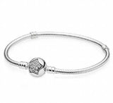 925 Sterling Silver Sparkling Star Crystal Pan Bracelet Charm