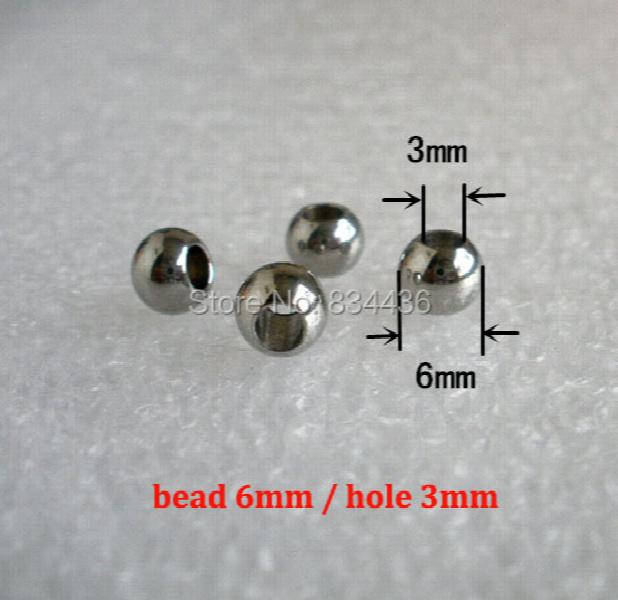 200pcs 6mm Smooth 316L Stainless Steel Beads DIY Jewelry Parts