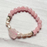 Reiki Healing Crystal Pearl Charm Bracelets