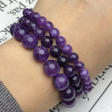 Amethysts Beads Round Loose Spacer Purple Crystal Beads 6/8/10MM