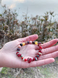 Scorpio Women Bracelet Rhodonite, Coral Stone, Opal Stone, Citrine,Amethyst