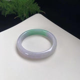 Zheru Jewelry Natural Burmese Emerald Green Two-Tone 54-64mm Bracelet