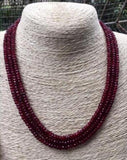 Aquamarine 3-Row Necklace 17-20 Inches