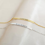 Name Bracelet,Personalised Name Bracelet,Skinny Bar Bracelet,Stacking Bracelet