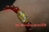 Taoism Taiji Words 10mm Red Stone Strand Bracelets 10pc/lot