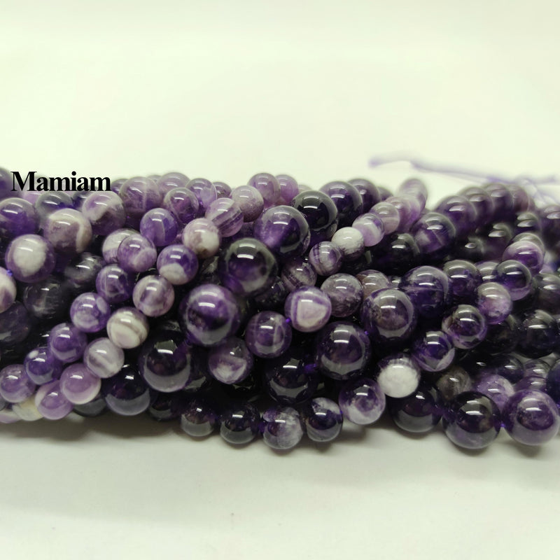Amethyst Violet Quartz Crystal Round Beads 6-10mm DIY Bracelet Necklace