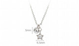 925 Silver Bell Star Necklace for Women