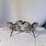 Heavy Industry Bow Earring Full Diamond Anniversary Gift Jewelry
