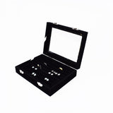 7 Slots Velvet Display Case Earring Ring Organizer
