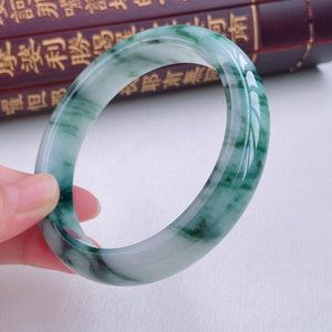 Zheru Jewelry Natural Burmese Emerald Flower Bracelet for Mom