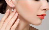 Arrival CZ Zircon 925 Sterling Silver Ladies Stud Earrings Jewelry