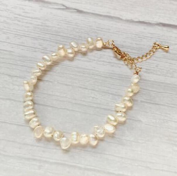 Natural Baroque Pearl Bracelet Small Flower Freshwater Pearl Jewelry Gift