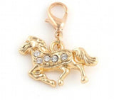 20PCS/lot 24x15mm Rhinestones Horse Pendant Charms DIY Accessory