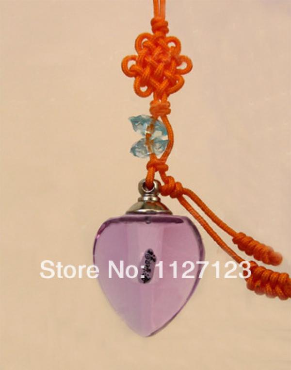 25pcs Faceted Heart Rice Vials Pendants Empty Glass Bottle