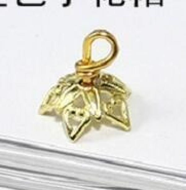 50 Tri Petal Hanging Caps for 10mm/12mm Glass Ball Pendants