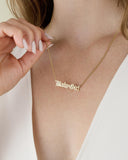Gothic Name Necklace - Personalized Gift - Mother's Gift
