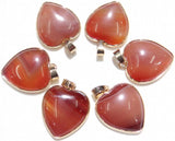 Tiger Eye Turquoise Opal Quartz Heart-Shaped Pendant DIY Jewelry