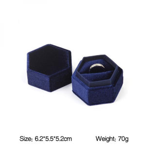 Flannel Hexagonal Jewelry Box, Heaven and Earth Cover Ring Box