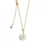 Hetian Jade Peace Buckle Turquoise Clavicle Chain Necklace