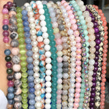 Natural Stone Agtes Amazonite Pearl Jades Hematite Jaspers Tiger Eye Beads