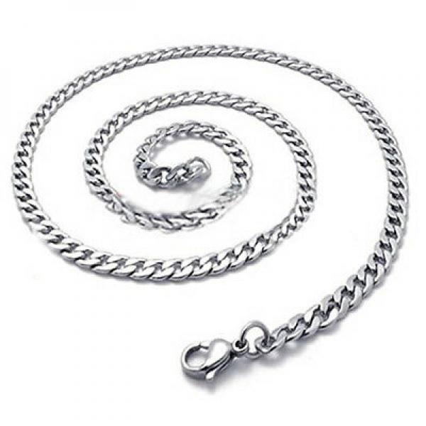 Knitted Necklace Collier Gourmette Steel Men Stainless UX 99 S0287