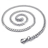 Knitted Necklace Collier Gourmette Steel Men Stainless UX 99 S0287