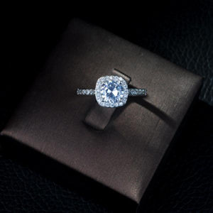 Square CZ Stone Finger Rings for Women Gift R-11