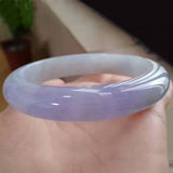 Zheru Jewelry Natural Burmese Jade 54-62mm Light Purple Bracelet