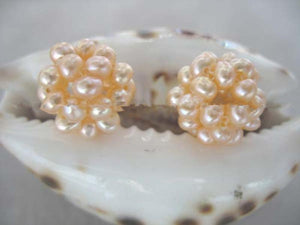 5pcs Loose Freshwater Pearl Pink Round Beads for DIY Earrings Jewelry Making