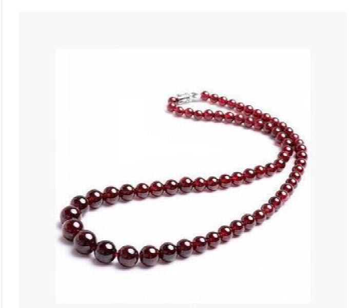 Natural Garnet Necklace Chain Beauty Stone Jewelry