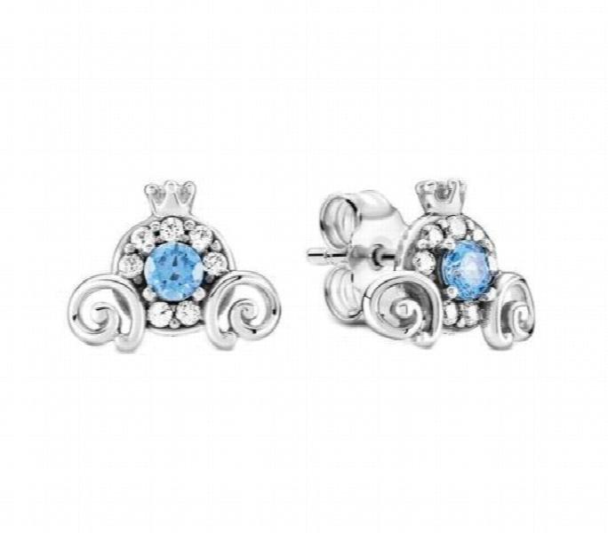 925 Silver Sparkling Snowflakes Stud Earrings Wedding Party Jewelry