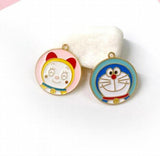 50pcs Doraemon Metal Charm Pendants for DIY Jewelry Making