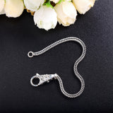 925 Silver Rose Snake Bracelet Romantic Wedding Femme Jewelry