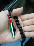 Palestinian Flag Necklace with Cities Names Design, 2pc/Lot