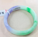 Natural Jadeite Bracelet Purple Green 54-62mm Female Princess Jade Bracelet