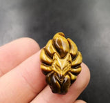 Tiger Eye Stone Fox Pendant, Nine-Tailed Fox Necklace