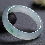 Natural Burmese Green Flower Jadeite Bracelet 54mm-64mm Princess Jewelry Gift