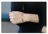 925 Silver Feather Open Bracelet