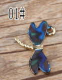 40Pcs Enamel Dragonfly Charms Pendant for Bracelet Ch0106