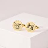 Pet Portrait Cufflinks Engraved Pet Memorial Wedding Gift