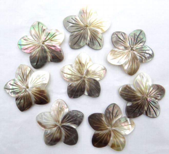 Natural Quartz Crystal Abalone Shell Charms Pendant for DIY Jewelry Making