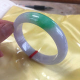 Natural Burmese Emerald Green 54mm-64mm Two-color Bracelet